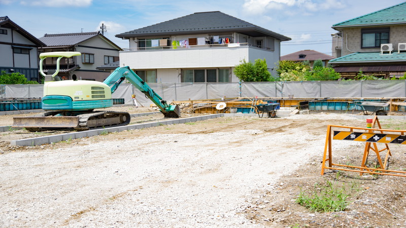 広々とした造成工事の現場